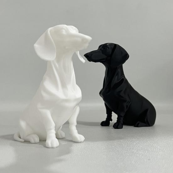 Dachshund Dog Statue 3D Printed Cute Dog Sculpture for Home Office Desk Shelf Decor Collectible Gift for Dog Lovers