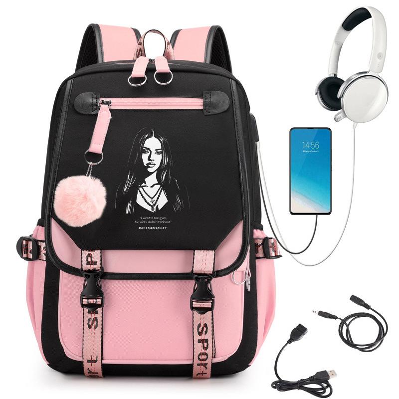 KATSEYE Campus Style Backpack Multifunctional Student Bookbag Large Capacity Lightweight Water-Resistant for School