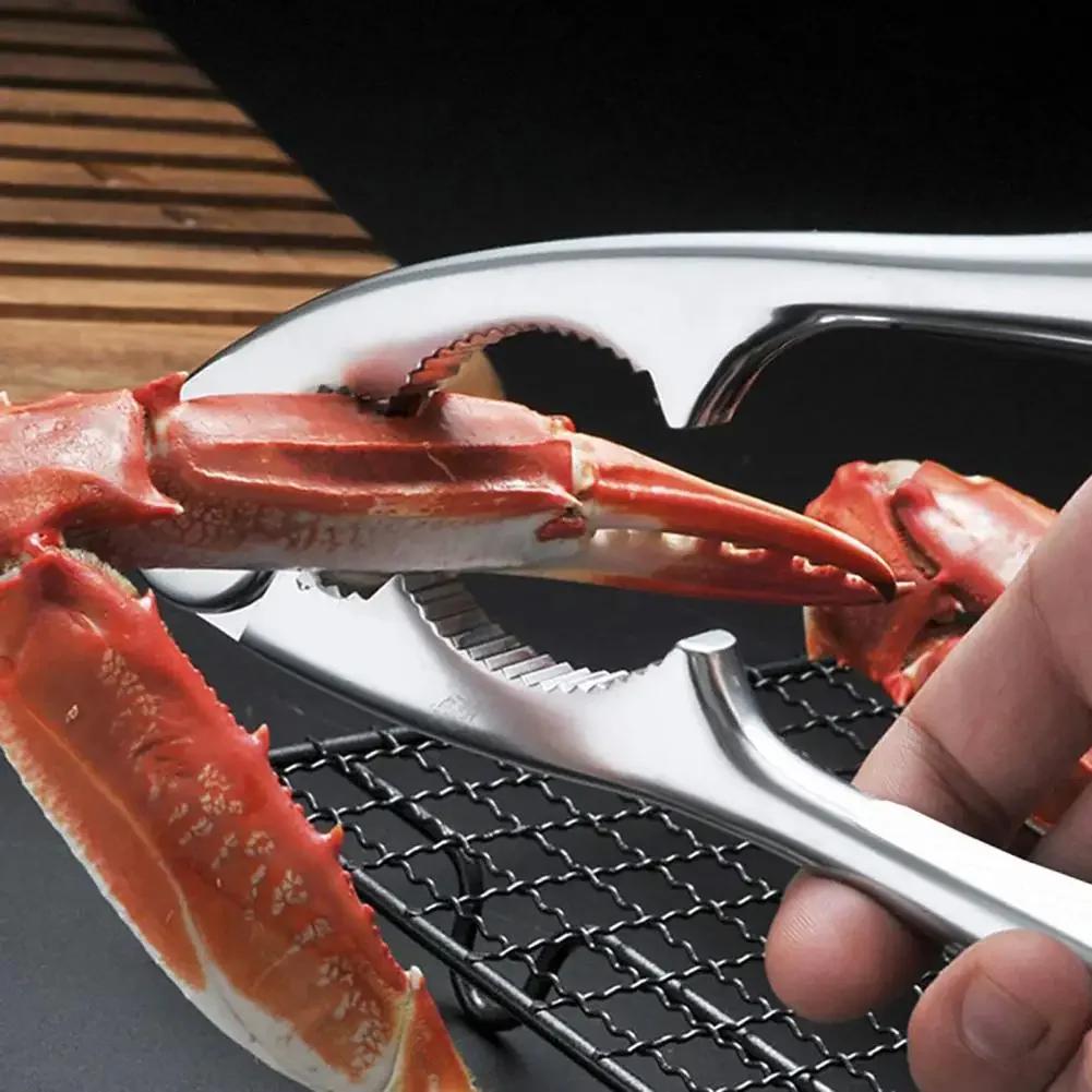 1 Set Fishing Pliers Labor-saving Portable Crab Claws Lobster Crab Nut Opener Nutcracker Tongs for Home Walnut Clip