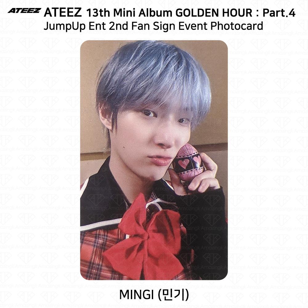 ATEEZ 13. Mini-Album Golden Hour Pt.4 JumpUpEnt 2. Fan-Zeichnung Fotokarte