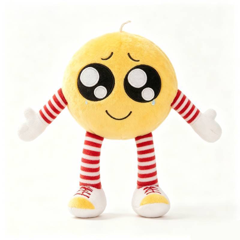 Cute Emoji Face Plush Pillow With Arms And Legs For Sofa Decor And Gift