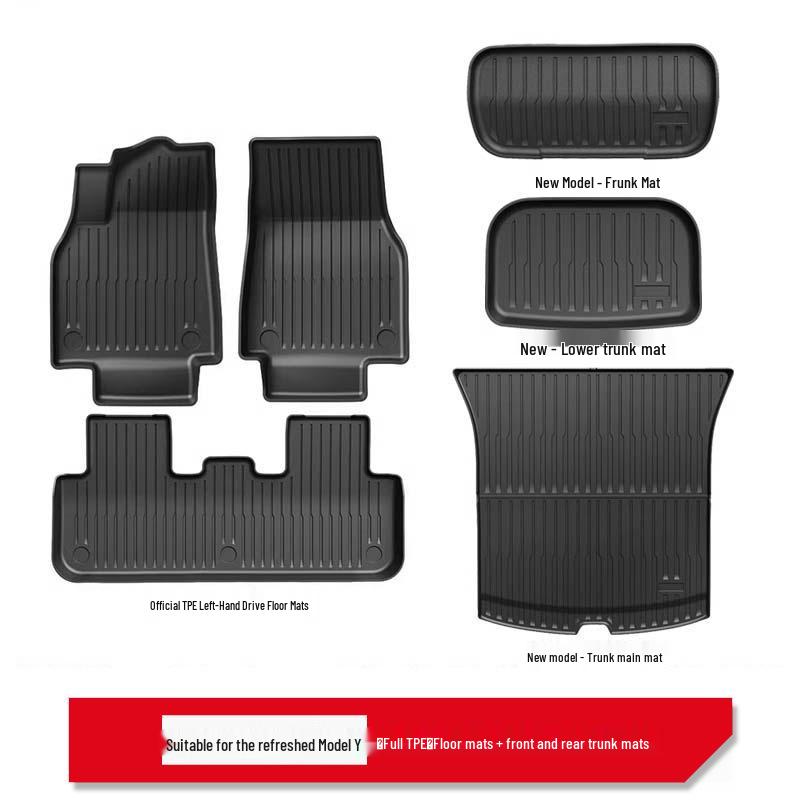Updated TPE Floor Mats for Tesla Model 3/Y - Full Coverage for Driver's Side
