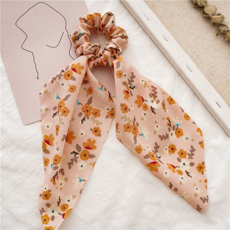 New Floral and Light and Fresh Hairband with Flowing Ribbons for Women, Versatile Ponytail Hair Accessory, Cute and Sweet Design