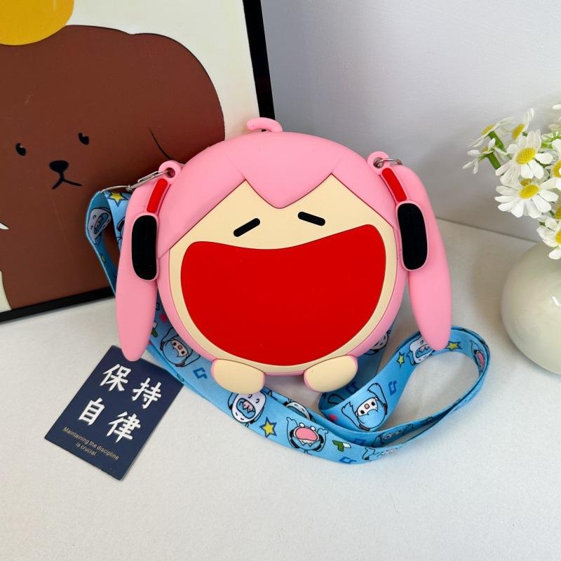 

Two-dimensional girl cute cartoon coin bag green girl mini storage bag creative children s messenger change bag