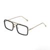 Double Beam Small Frame Sunglasses Women'S Square Sunglasses Men'S Trendy Iron Man Glasses
