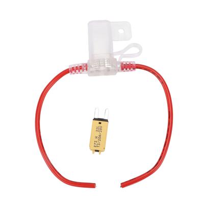 12AWG Fuse Holder Transparent Waterproof with Manual Reset Circuit Breaker for Car Yacht RV Truck 32V