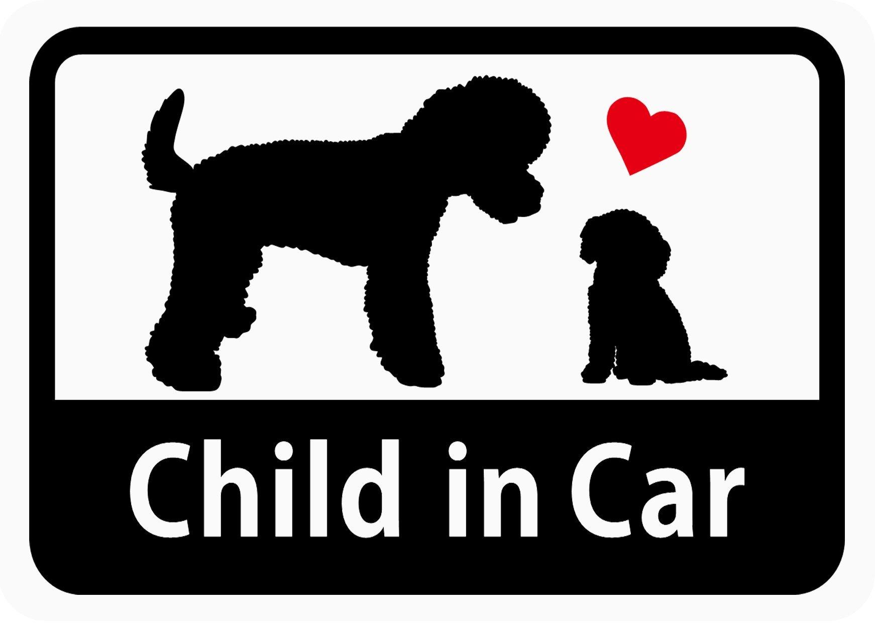 Child in Car  Toy Poodle Parent and Child  Car Sticker