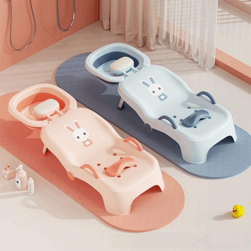 Faltbarer Baby-Haar-Pool-Bett Verstellbarer Salon-Sitzstuhl Kinder-Shampoo-Stuhl Jungen Mädchen