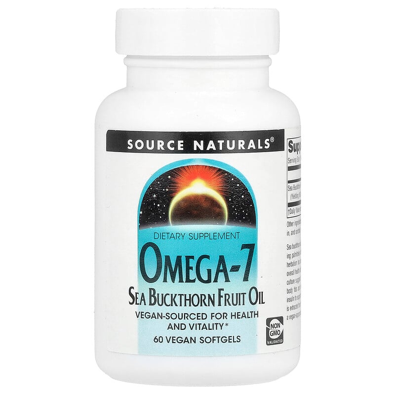 Omega-7, Sea Buckthorn Fruit Oil, 60 Vegan Softgels