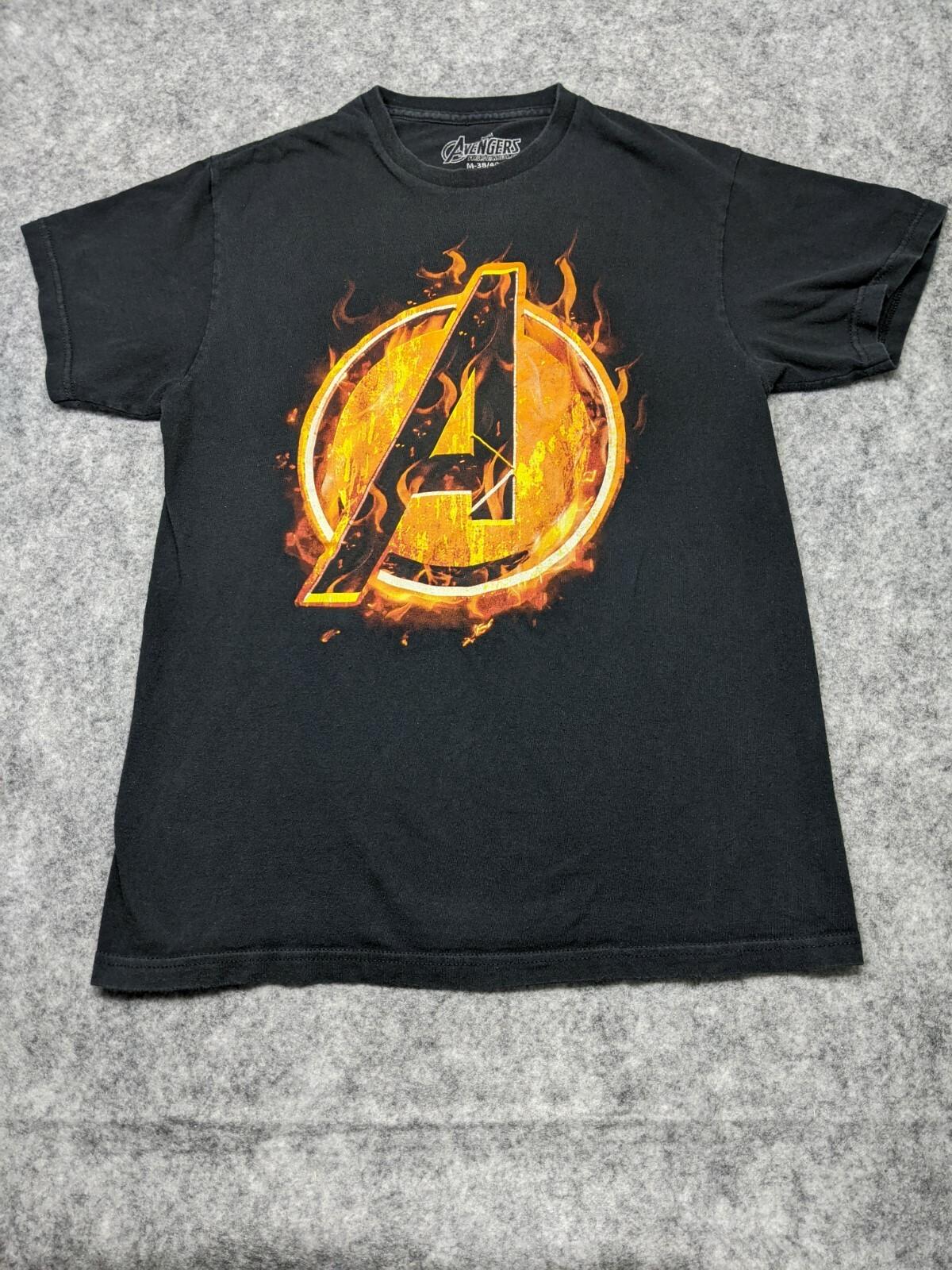 Marvel Avengers Adult Medium Black Short Sleeve Graphic T Shirt S