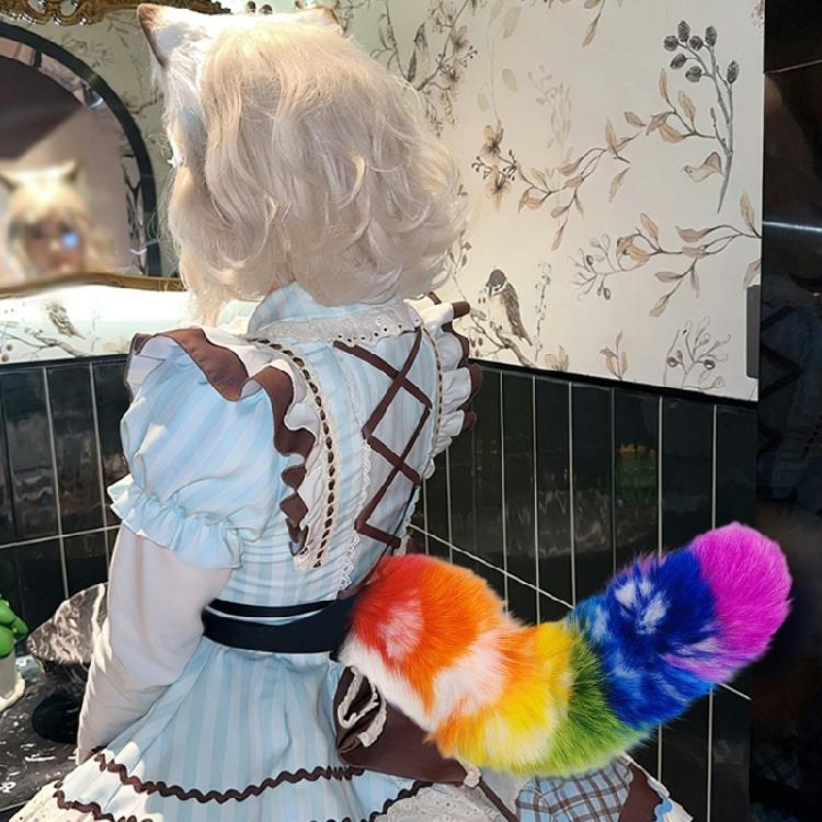 Coda Elettrica Mobile di Volpe, Coda Scodinzolante Controllata a Distanza Pelliccia Sintetica Coda di Lupo Volpe Gatto Costume Cosplay di Halloween Regalo