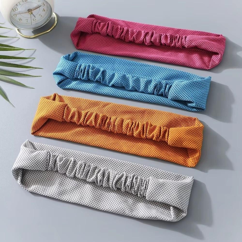 Sweat Absorbent Cool Elastic Headband Breathable Fitness Sweatband Lightweight Sport Headband Yoga