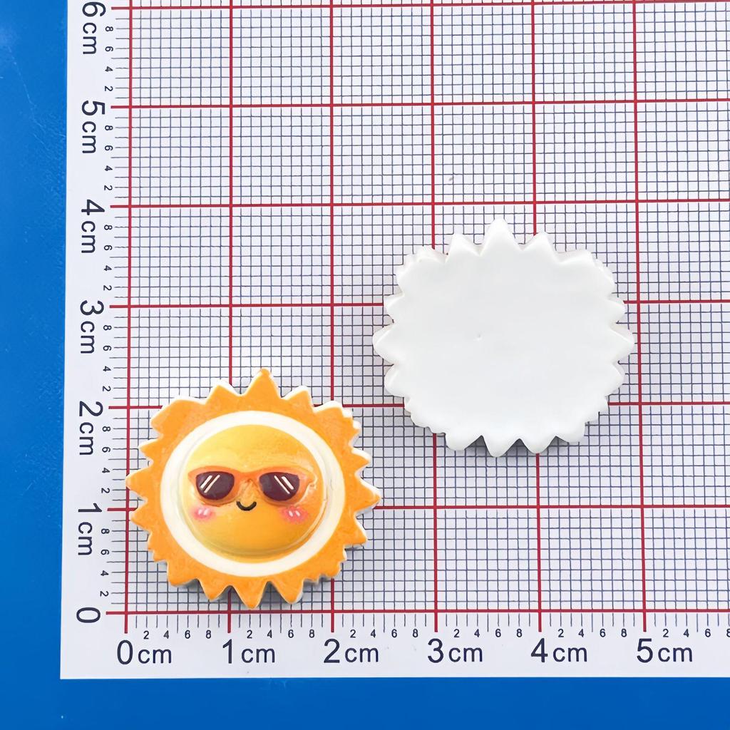 Resin Accessories: Cartoon Sun, Mushroom House for DIY Hair Clips, Crocs, Shoe Laces, Phone Cases