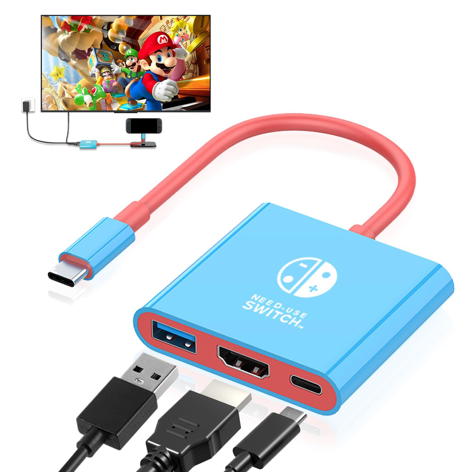 

Совместимая со Switch эта док-станция поддерживает TV 4K USB 100W PD HDMI одновременную передачу аудио и видео не совместима с и порт передачи данных 5 Гбит/с и портативная