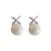Four-leaf Flower Pearl Earrings Exquisite Temperament Earrings Earrings Light Luxury High-end Sense Commuter Women