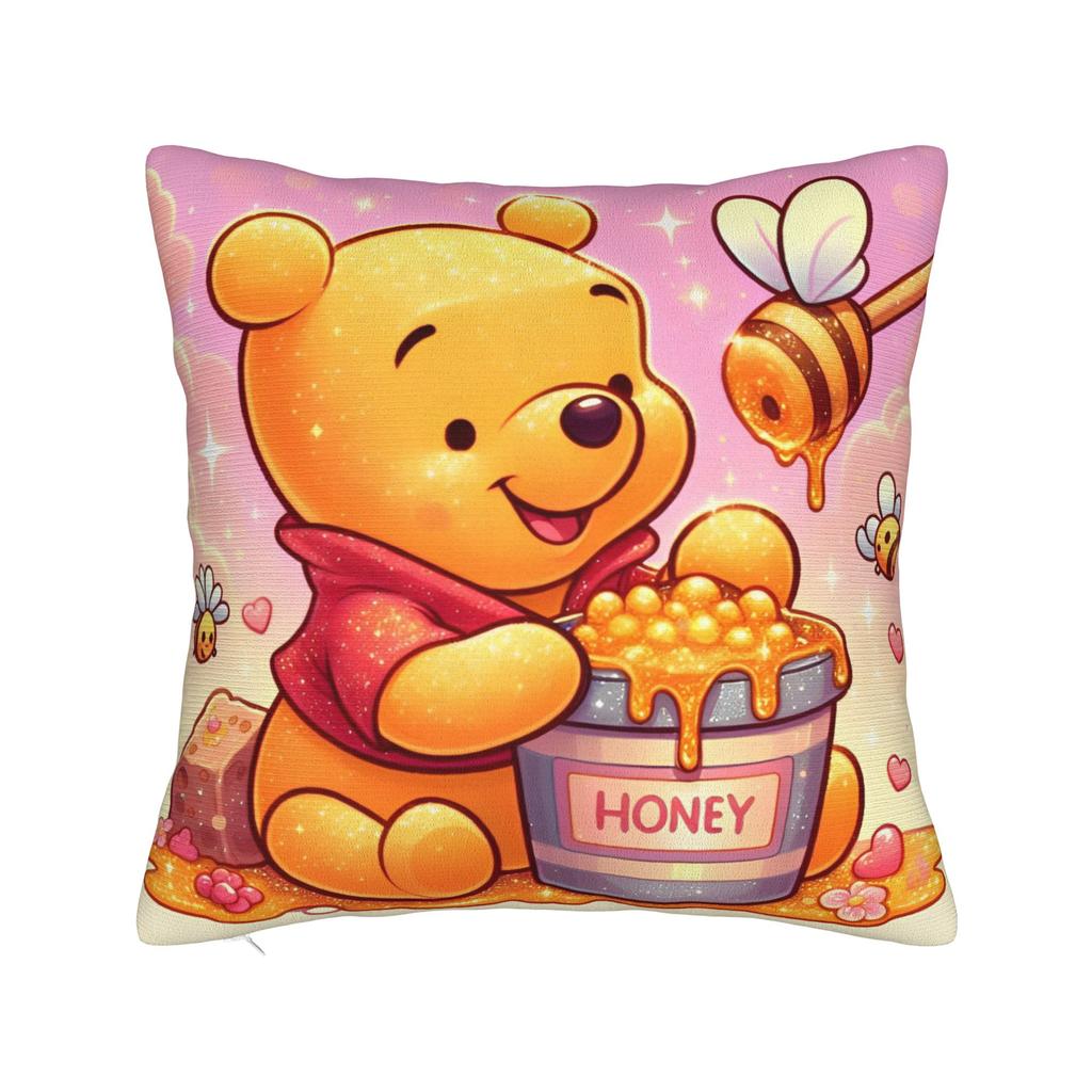 Winnie-the-Pooh Pillowcase Polyester Cushion Cover Decor Cute Cartoon Throw Pillow Case Cover Home Square 40*40cm