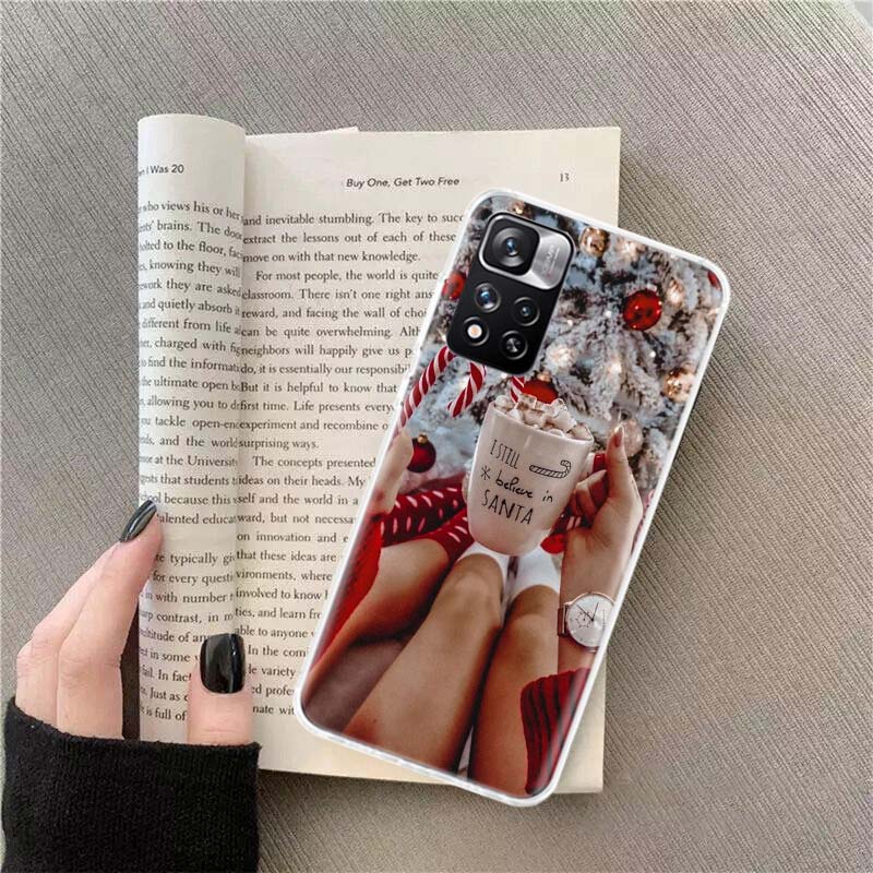 Winter Coffee Christmas Phone Case For Xiaomi Redmi Note 14 Pro 12 Plus 12S 10 11 Pro 4G 5G 9T 9S 8T 10S 11T 11S 11E 9 8 Coque F