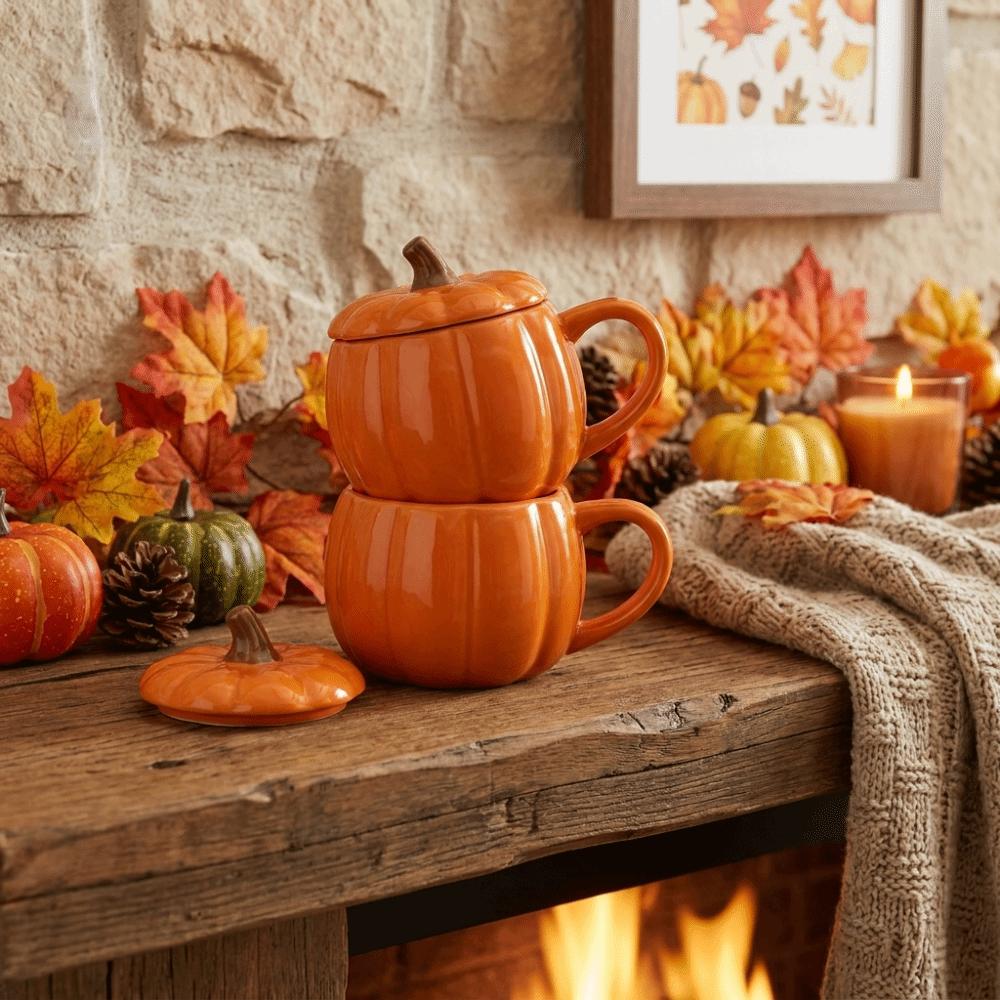 Kubek dyniowy na Halloween 320 ml Pyłoszczelny Kubek na napoje Uroczy Ceramiczny Kubek do herbaty Kawiarnia