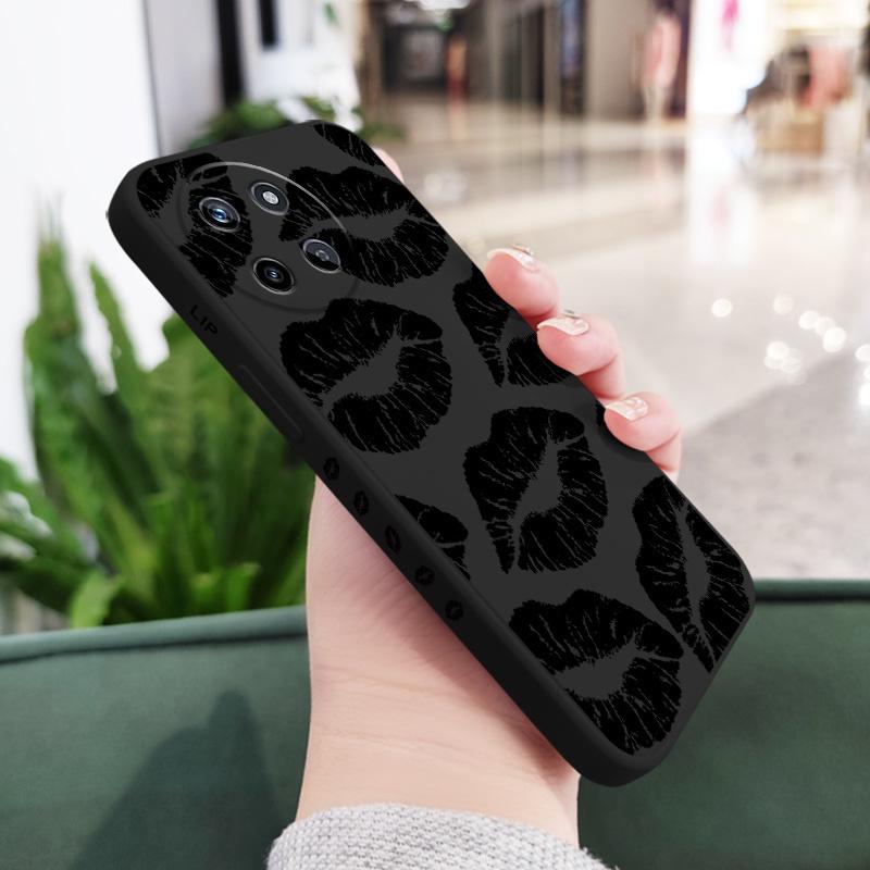 

Lip Print Phone Case For OPPO Realme 11 10 9 9i 8 8i 7 Pro Plus C35 C21Y C25Y C25 4G 5G Liquid Silicone Cover Realme 9 ProPlus