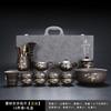 Purple Sand Kung Fu Tea Set Tea Art Tea Making Teapot Tea Cup Set Engraved Bamboo Pattern Chinese Style Tea Tray