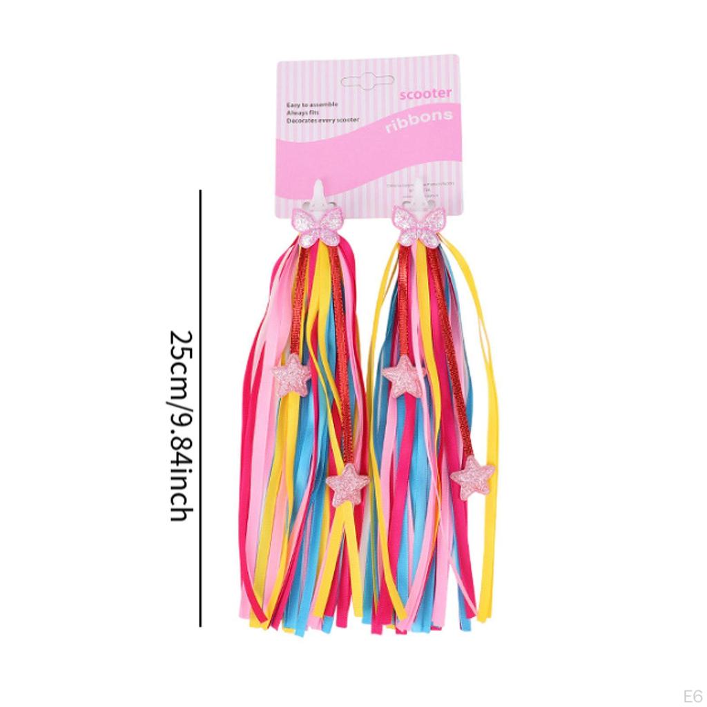 2 Pieces Bichcles Tassels Biños Girls Easy Atect for Bicycle Balance Bike Decoration Children