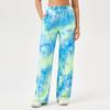 Womens Loose Straight Leg Athletic Pants Printed Stretch Running Fitness Casual