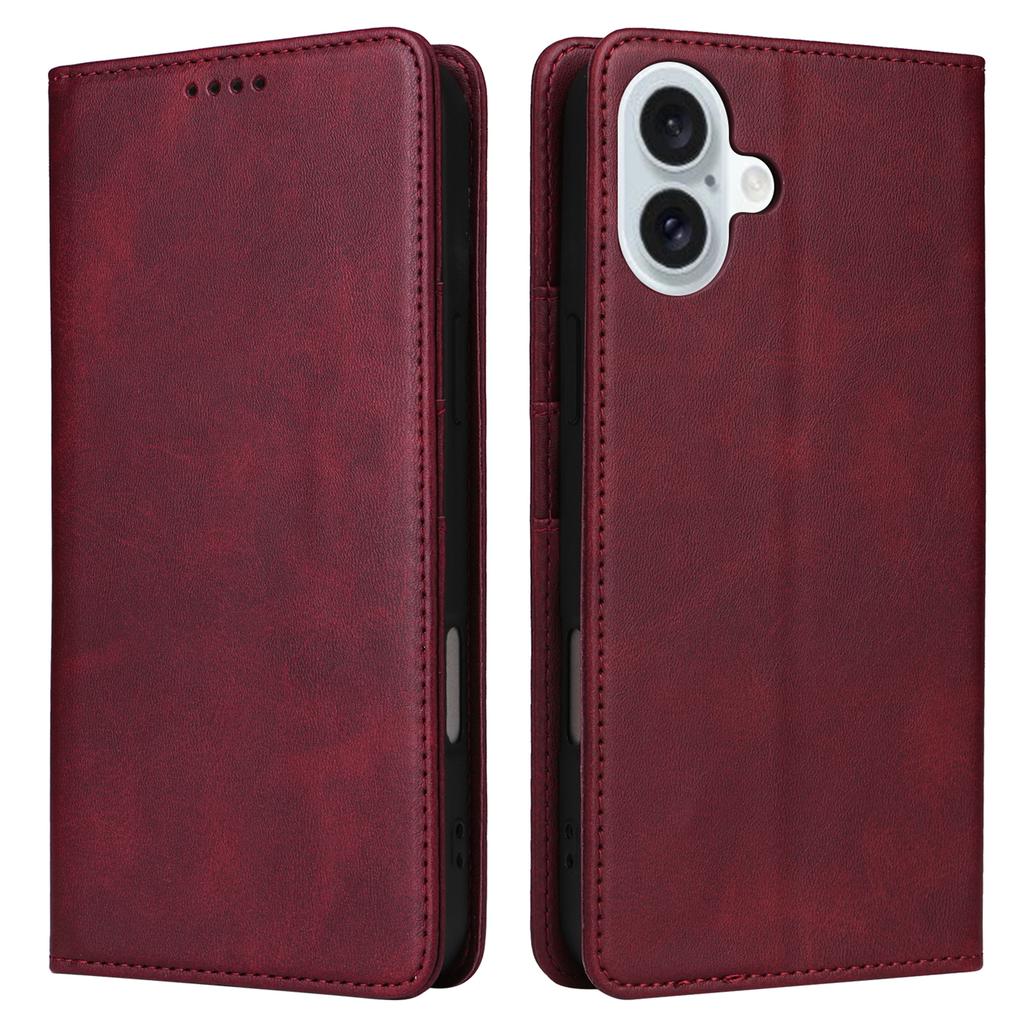 For iPhone 16 Plus Case Leather Phone Cover with RFID Blocking Wallet