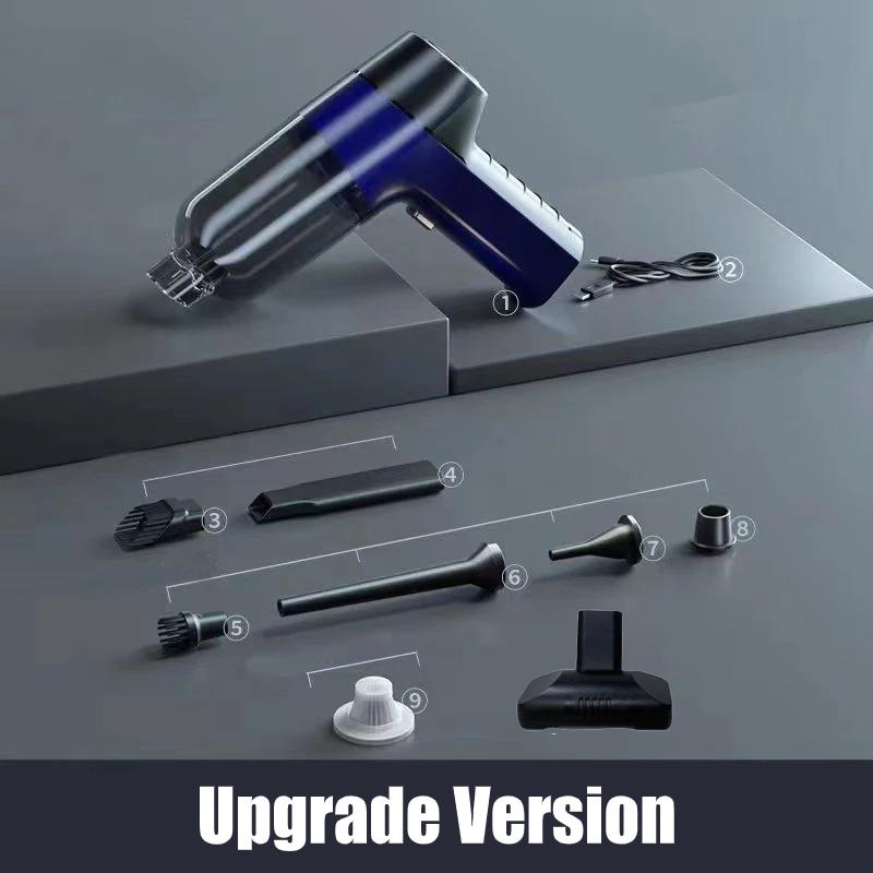 

Автомобильный пылесос Портативный беспроводной ручной вакуумный насос Мощное всасывание Беспроводная мини-мощная уборочная машина Бытовая техника синий