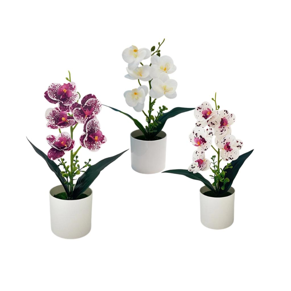 1/3pcs Realistic Fake Orchid Stems, Premium Plastic for Indoor Outdoor, Low Maintenance Home & Office Decor, Artificial Flowers