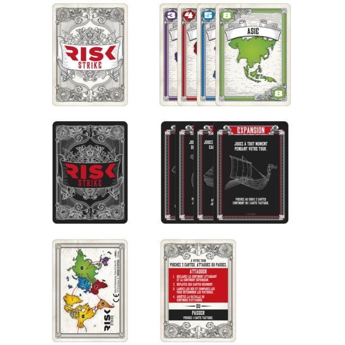 Risk Strike, jeu de cartes et de dés, jeu de cartes de stratégie rapide, à partir de 10 ans, jeu familial