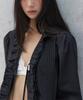 Michikoleondeonkosino Pintuck Frill Blouse Black