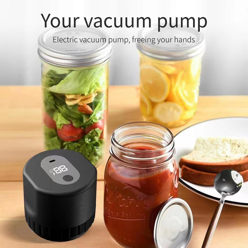 Vacuum Sealing Machine 10Jar Lids Electric Jar Vacuum Sealer Kit for Wide Regular Mouth Mason Jars for Food Storage Fermentation