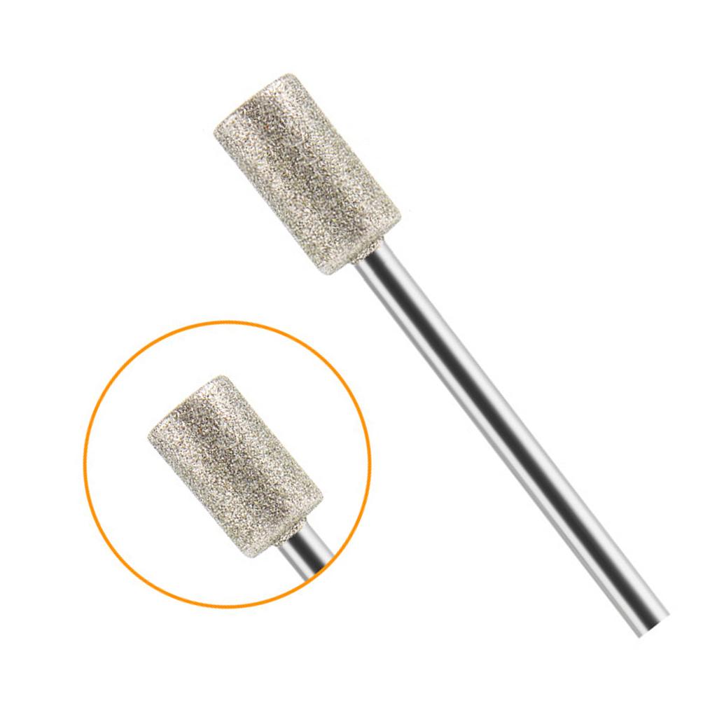 10Pieces Diamond Grinding Bit 8mm Head 3mm Shank For Rotary Tool Durable Abrasive Grinding On Glass Ceramic Alloy