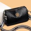 2025 Women's All-Season Soft Leather Cylinder Bag with Stone Pattern, Wide Shoulder Strap & Crossbody Functionality