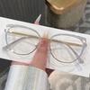 Senior Cat Eye Metal Optical Glasses Women Men Trend Brand Design Computer Eye Protection Blue Light Blocking Eyeglasses