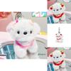 Charming Plush Cotton Candy Dog Keyring For Sweetheart Gifts And Accessories