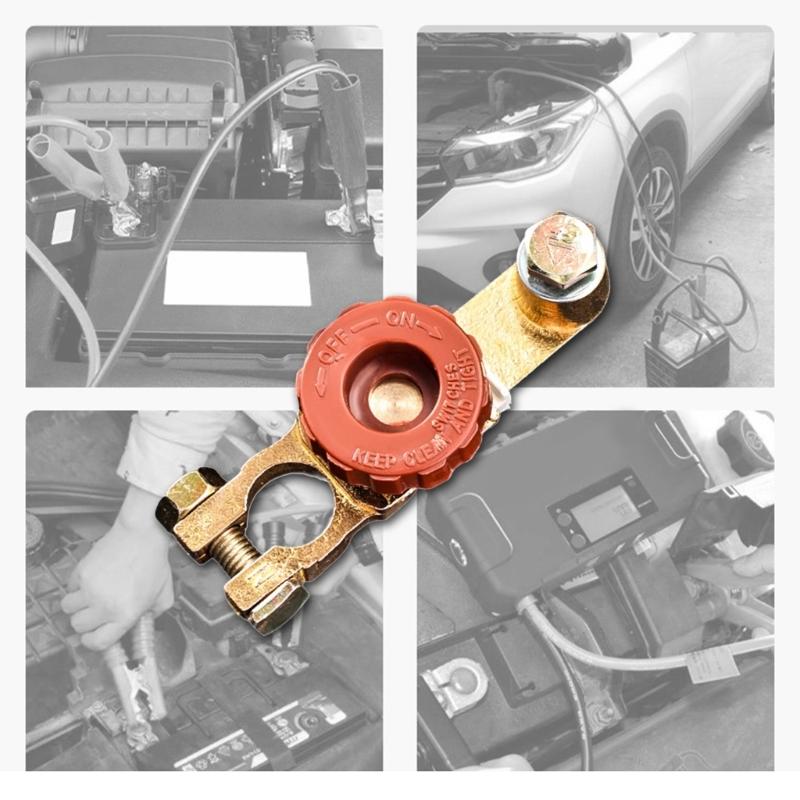 Universal Battery Isolator Top Post Battery Disconnect Switch Quick Disconnect Battery Shut Off Switch for Truck