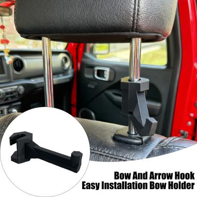 Suporte para Arco Composto para Carro de Caminhão Montagem Universal de Encosto de Cabeça Gancho de Arquearia para Armazenamento Veicular e Transporte de Caça