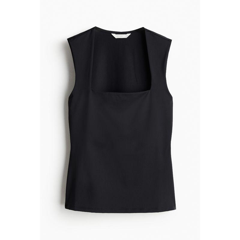 

HM Women clothes Vest Sling Summer Slim fit Square Collar Sleeveless Elastic Soft Top 1221690