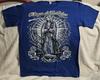 VIRGEN DE GUADALUPE VIRGIN MARY FLOWER ROSE PRAY BLUE T-shirt