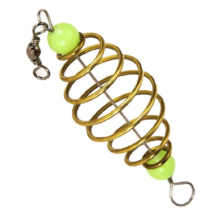 20Pcs Fishing Spring Baits Cage Set Glowing Fishing Feeder Baits Cage Fishing Tackle Baits Holder Feeder Fishing Tool