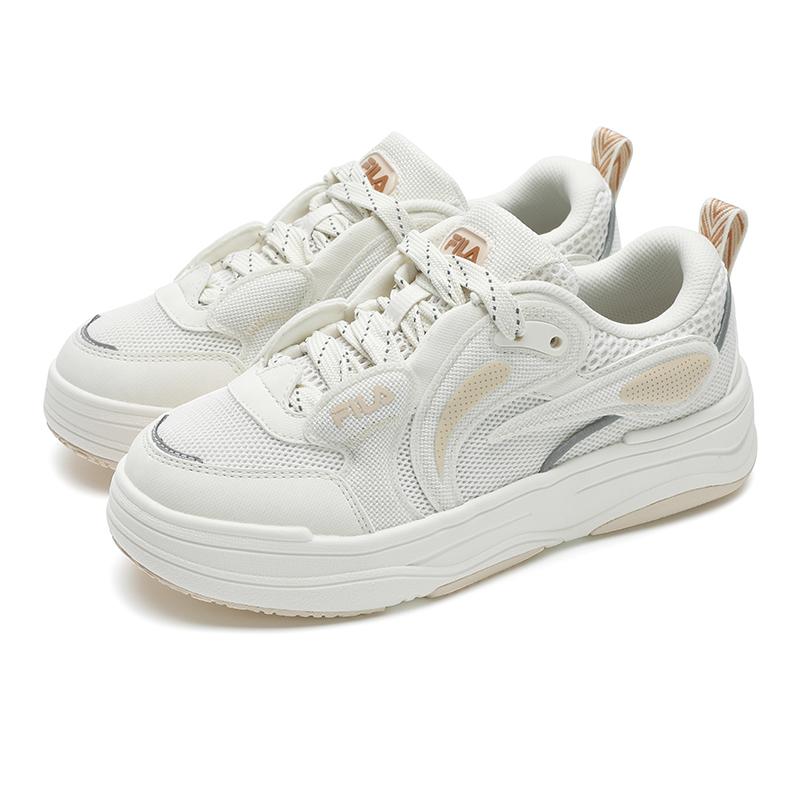 FILA Vibe Retro Series Fashion Trendy Comfortable Versatile Casual Breathable Low-Top Skate Shoes Women sneaker White Yellow F12W522212FGM