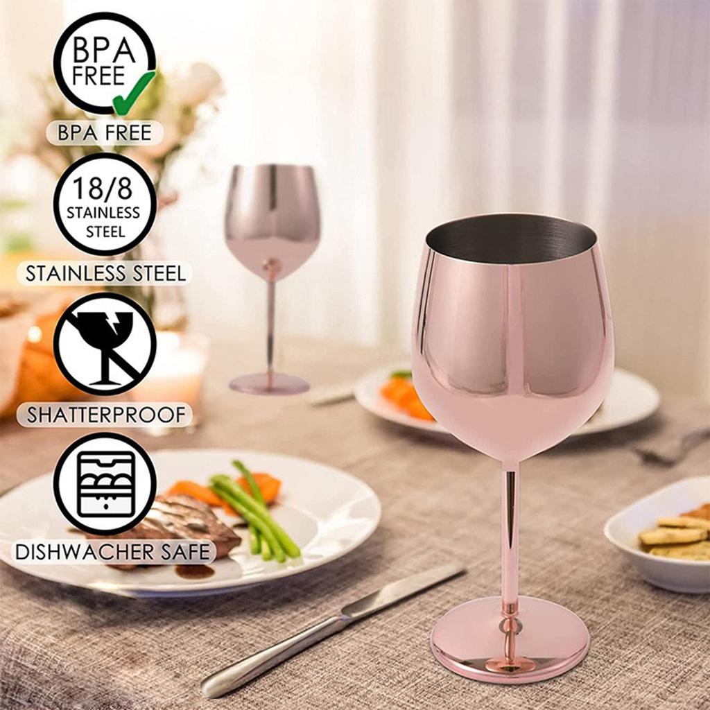 Edelstahl Weinglas 18oz Multifunktional Bruchsicher Champagner Cocktail Flöte für Zuhause