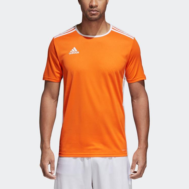 Adidas Entrada 18 Training с коротким рукавом Мужские топы оранжево-желтые CD8366