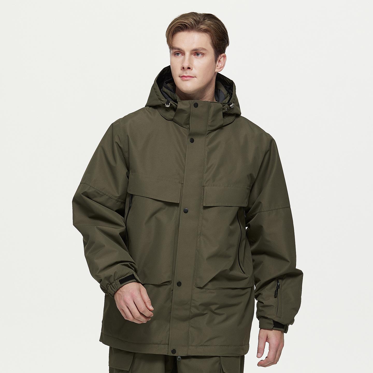 

Лижні куртки з капюшоном для чоловіків і жінок, для активного відпочинку, зимові, теплі, для сноубордингу, водонепроникні, вітрозахисні, лижні куртки, унісекс, дихаючі, утеплені, снігові пальто XL