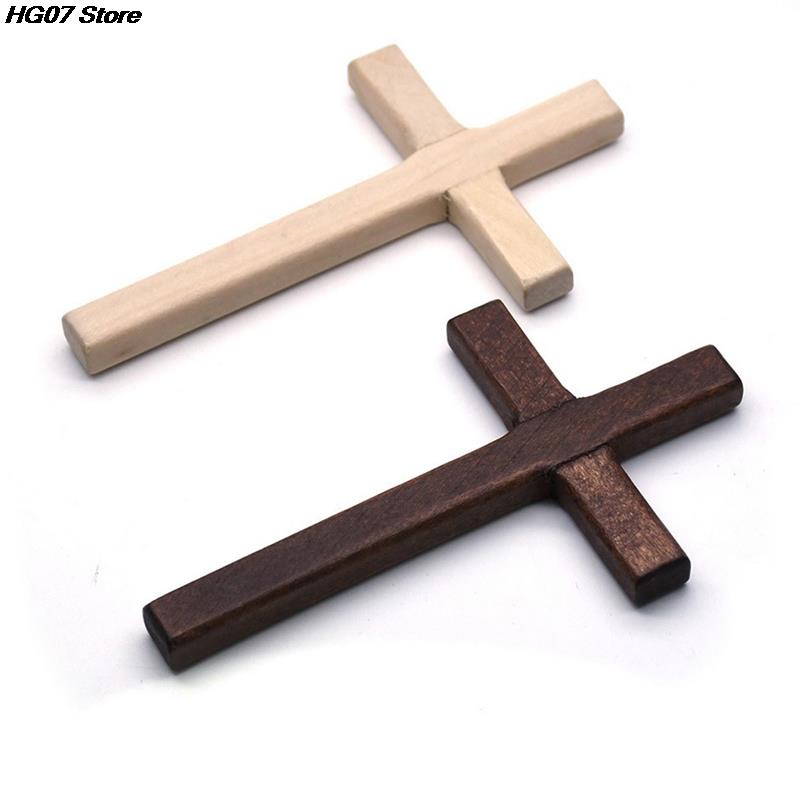 New Christian Wooden Cross 12cm(4.7in) Hanging Wall Large Long Crucifix Two Color