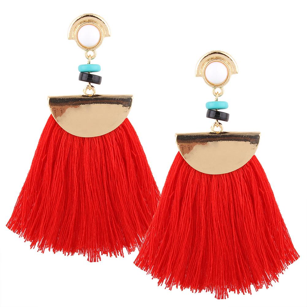 Europe and America Sector Tassels Ear Pendants Long Earrings Eardrop Ladies Jewelry Christmas Gift