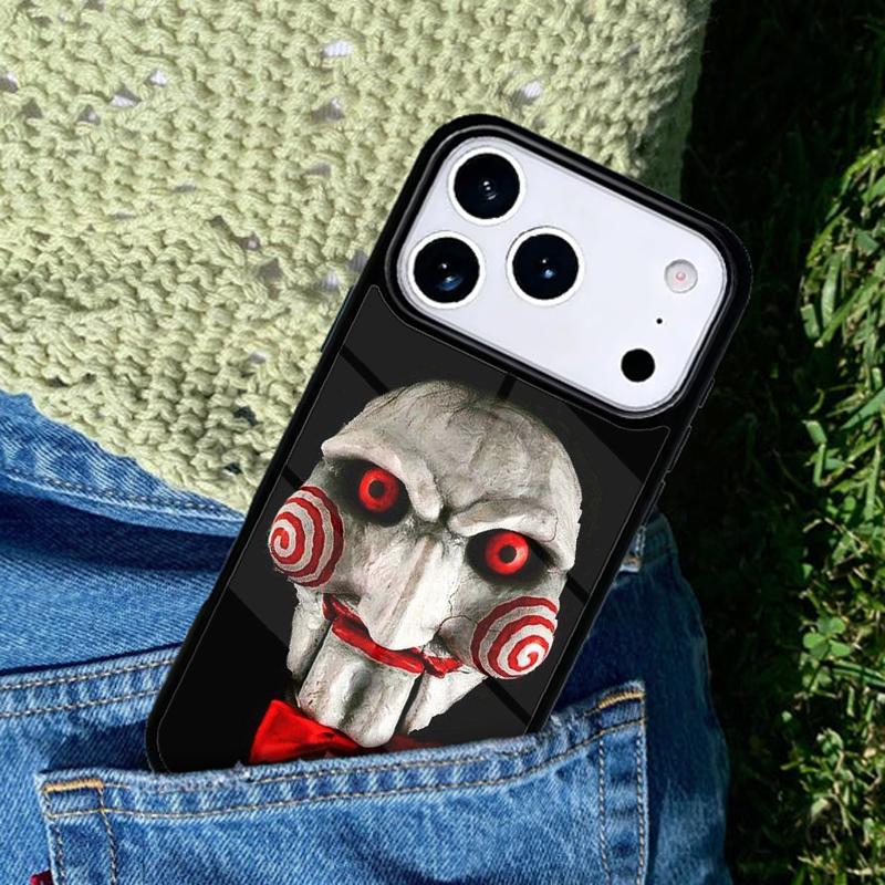 Jigsaw Saw Horror Phone Case For iPhone 17 AIR 16 Pro Max 15 14 Pro 11 12 13 Shockproof Silicone Cover