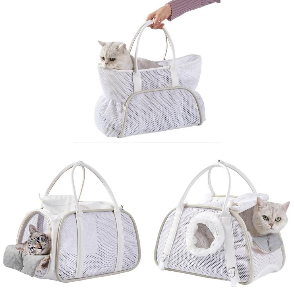 Borsa da Trasporto per Animali Domestici in Materiale PU per Gatti e Cani Piccoli Borsa da Viaggio Portatile per Proprietari di Animali Domestici