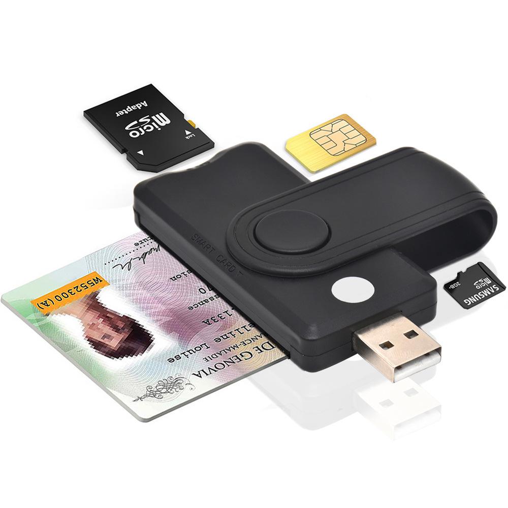 USB 2.0 All-in-One Smart Card Reader: SIM, SD, TF, ID, IC Cards